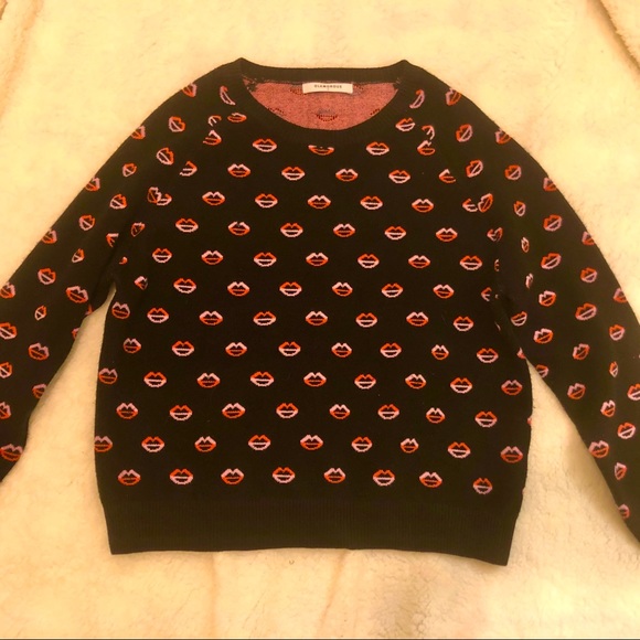 Glamorous Sweaters - Glamorous Kiss Lip Design Sweater Sz S